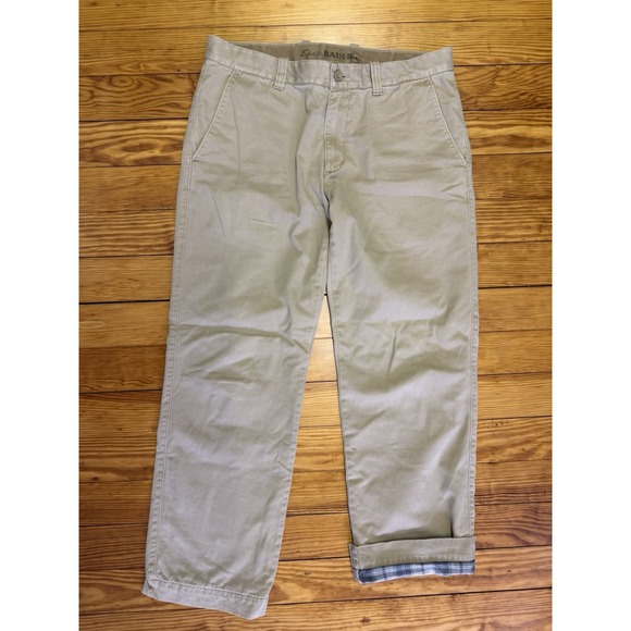 Eddie Bauer Other - Eddie Bauer Legend Wash Flannel Lined Khaki Chino Pants Men's‎ 34x32 4886